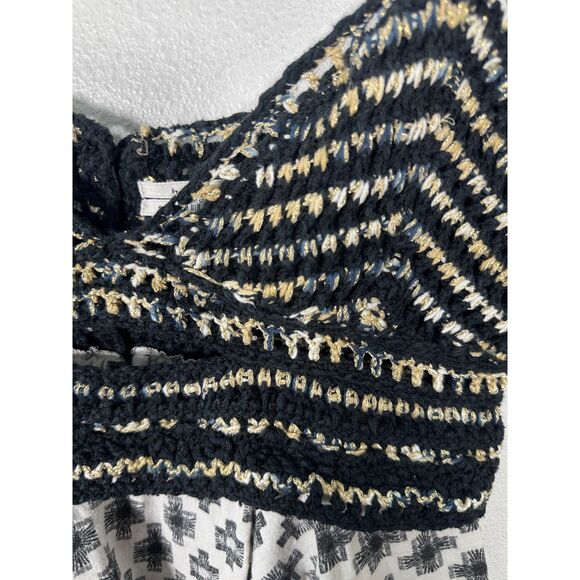 By Anthropologie Freida Layered Sweater Tank Top Cut Out Knit Size Small - Picture 3 of 9